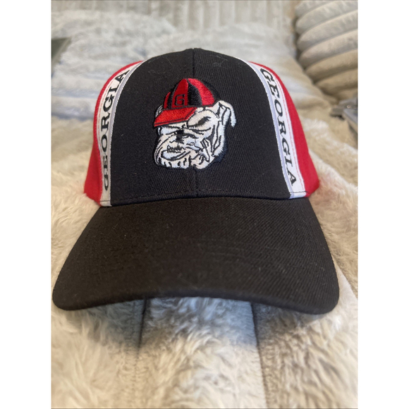 NWOT Georgia Bulldogs Logo Black Bill Adjustable Baseball Hat Cap, Adult, NCAA - Picture 1 of 5